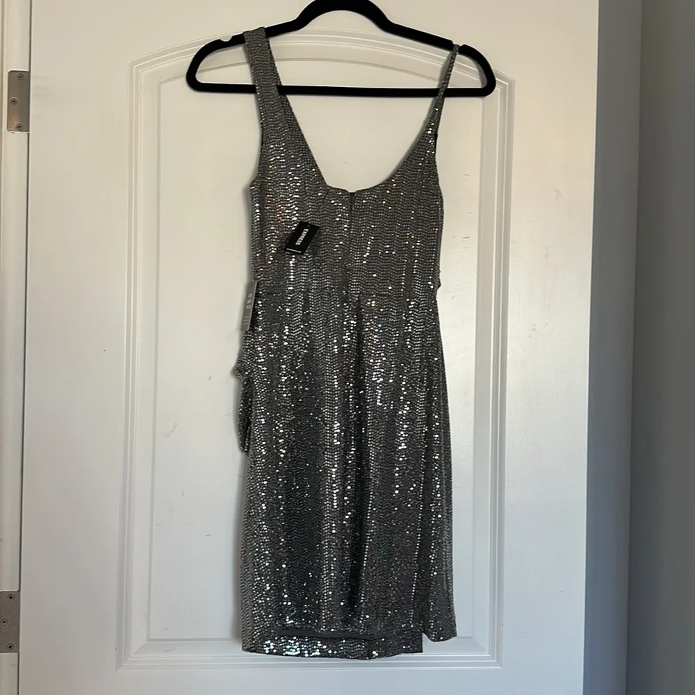 Express Women’s Silver Sparkle Dress - Size XS